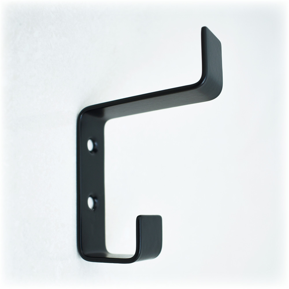 Strip Pattern Hat & Coat Hook – Matt Black Powder Coated