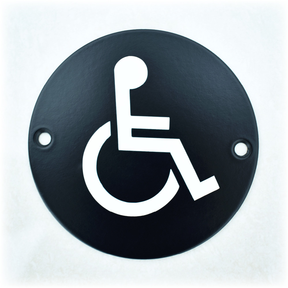 “Disabled” Symbol – Matt Black Powder Coated