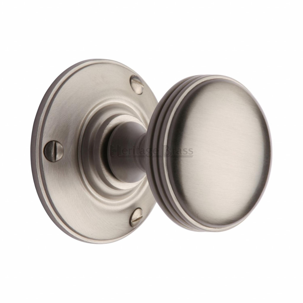 M Marcus Heritage Brass Richmond Design Mortice Knob on Rose