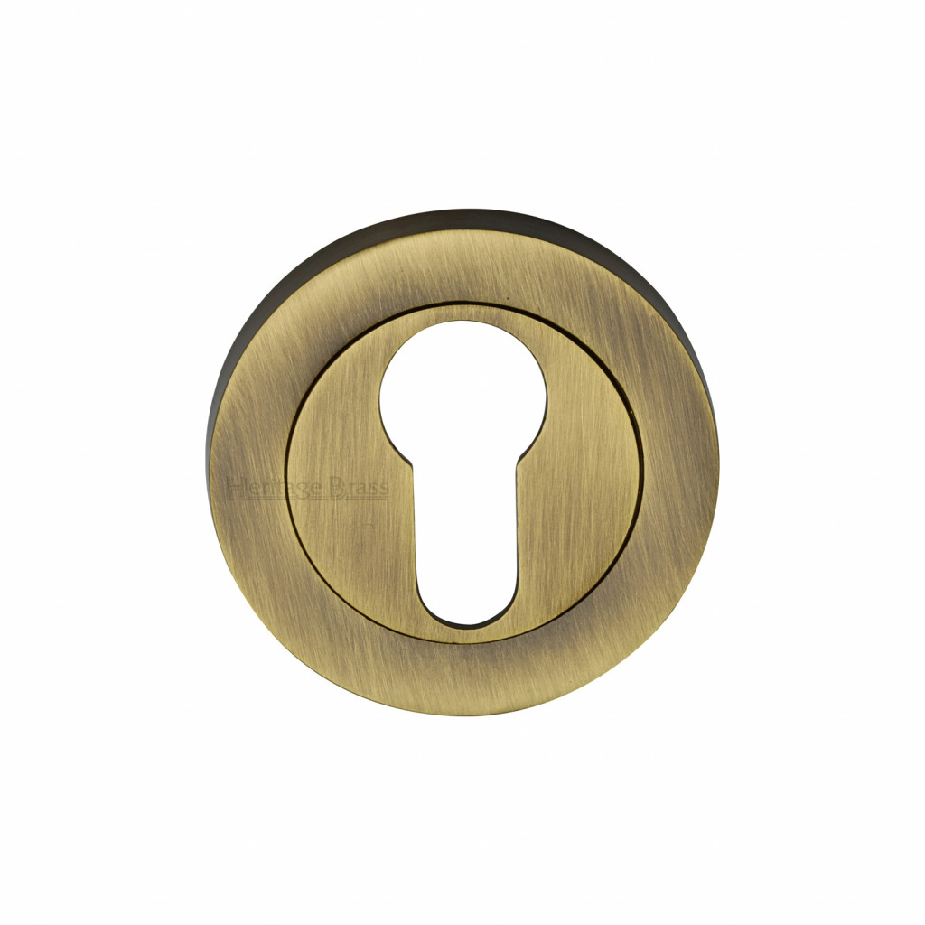 M Marcus Heritage Brass Round Euro Profile Cylinder Escutcheon 53mm 