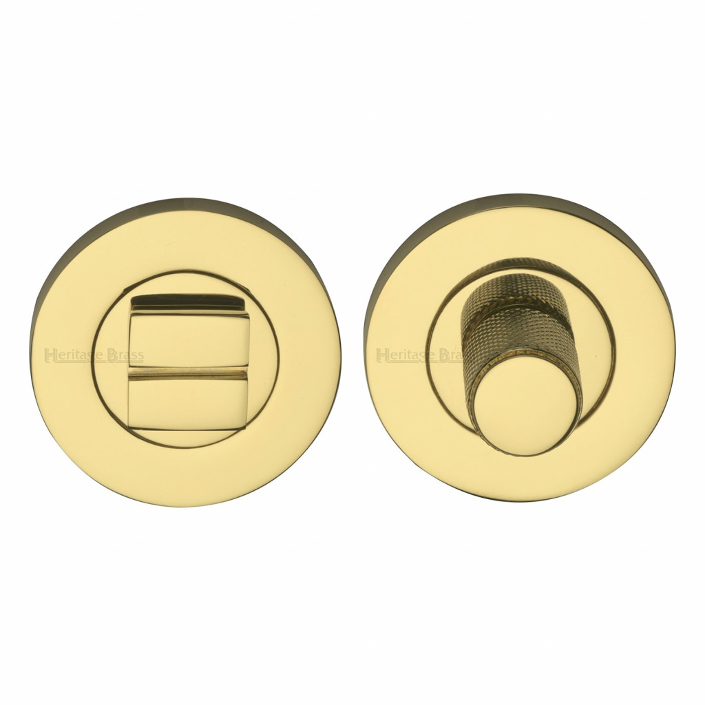 M Marcus Heritage Brass Round Knurled Thumbturn & Emergency Release 53mm 