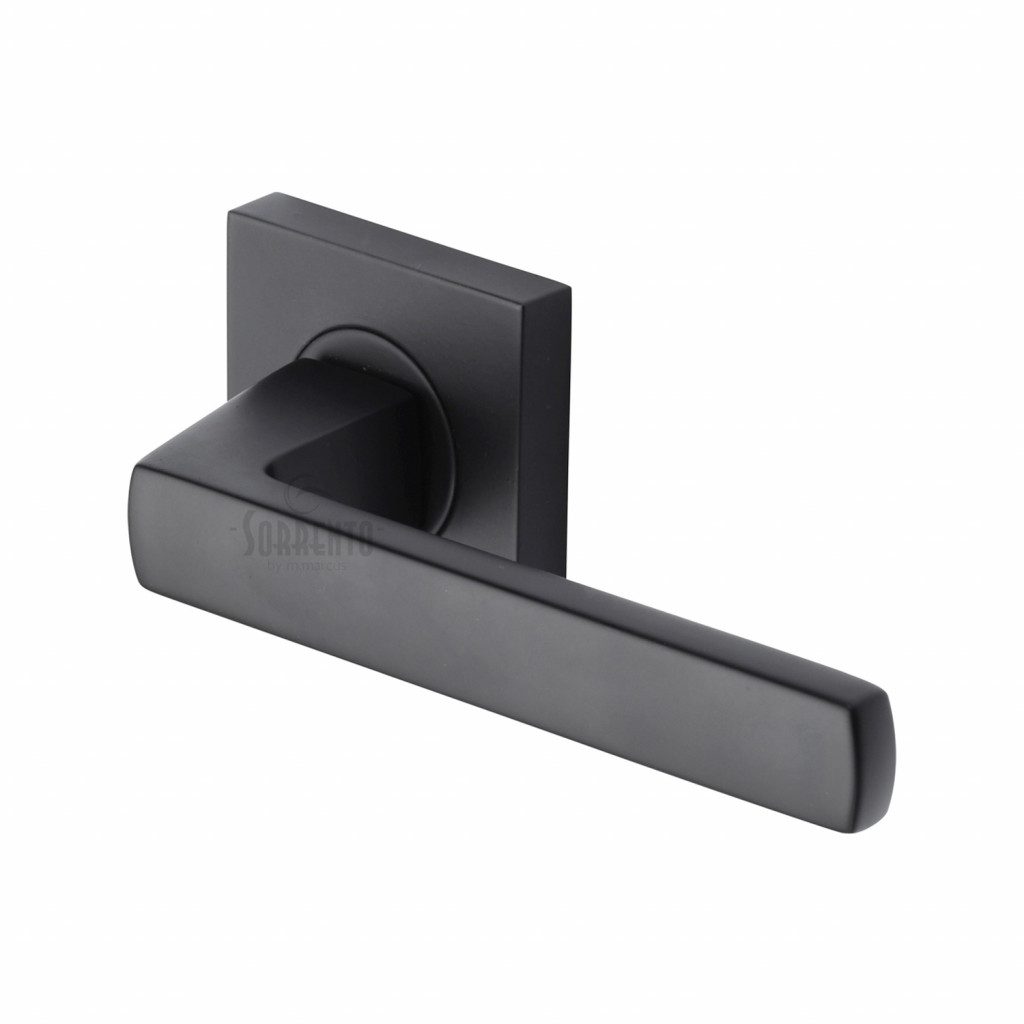 Sorrento Axis Design Door Handle Lever Latch on Square Rose