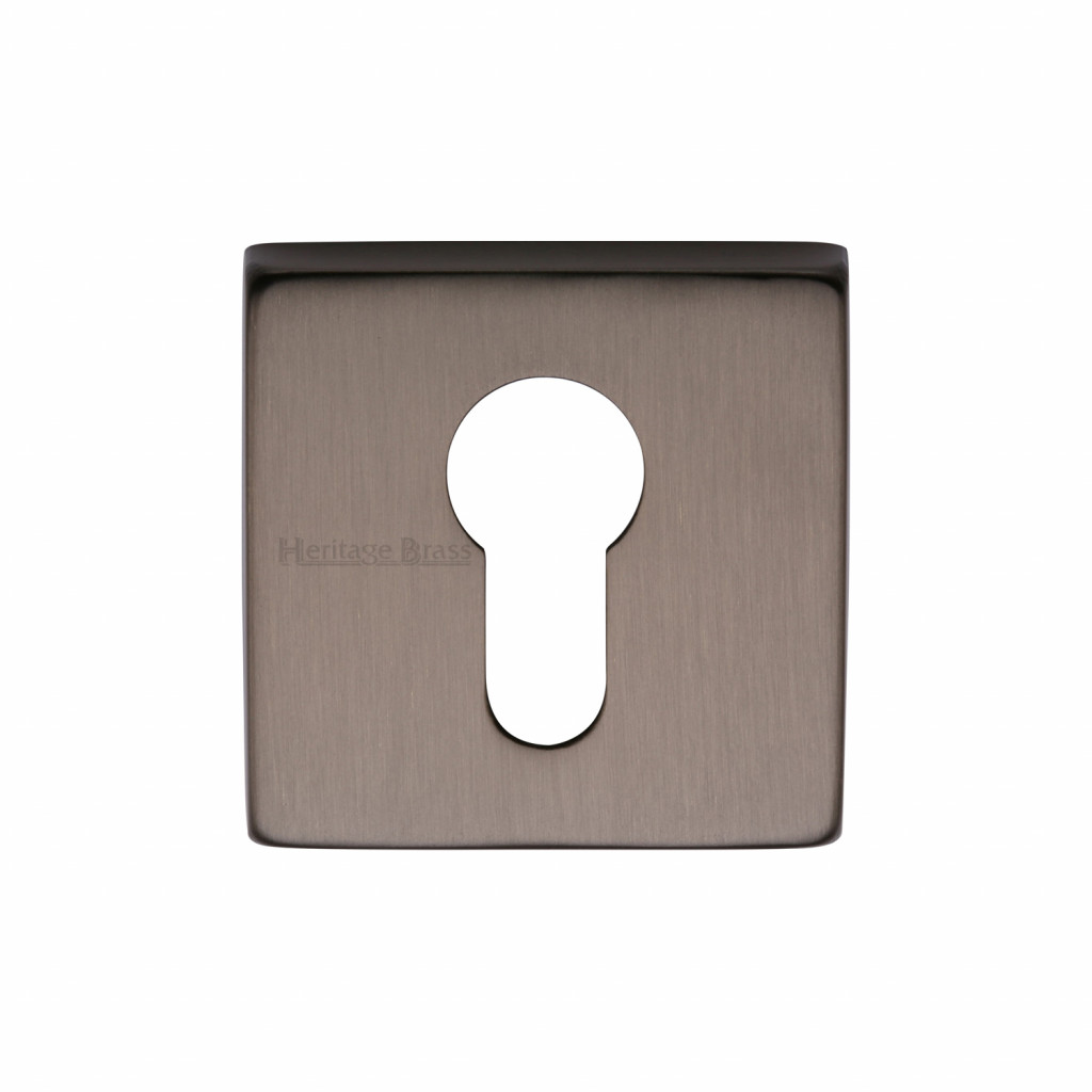 M Marcus Heritage Brass Square Euro Profile Cylinder Escutcheon 54 x 54mm