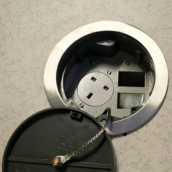 Stainless Steel Floor Access Cable Grommet 127mm Ø cut out Poole