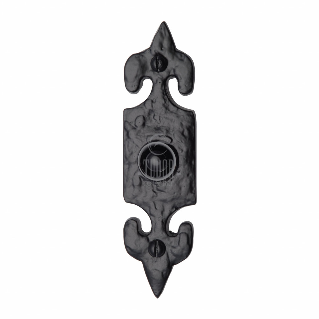 M Marcus Tudor Rustic Black Fleur-de-Lys Bell Push
