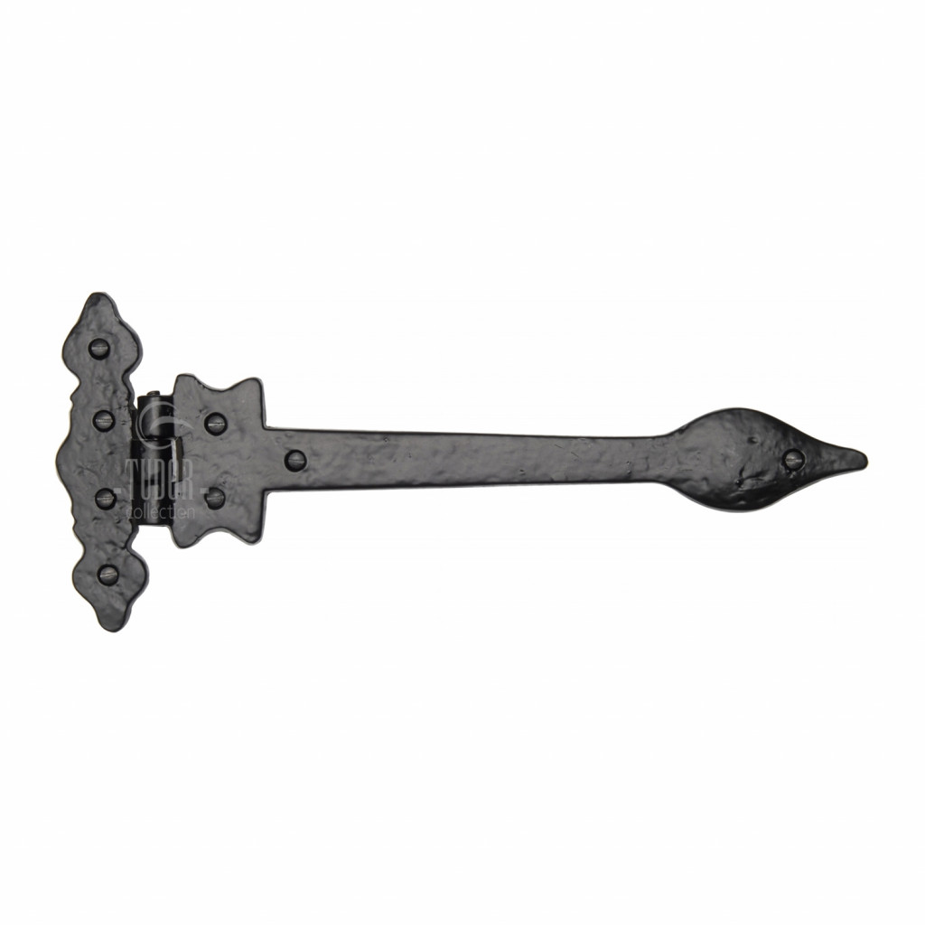 M Marcus Tudor Rustic Black Leaf Hinge 308mm overall length