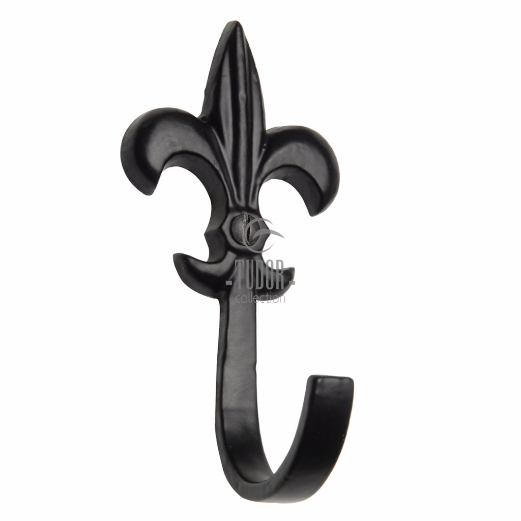 M Marcus Tudor Rustic Black Fleur-de-Lys Coat Hook