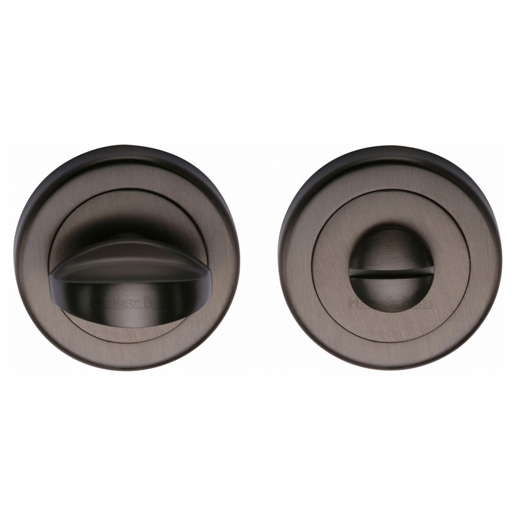 M Marcus Heritage Brass Round Thumbturn & Emergency Release for Bathroom & Bedroom Doors 53mm 