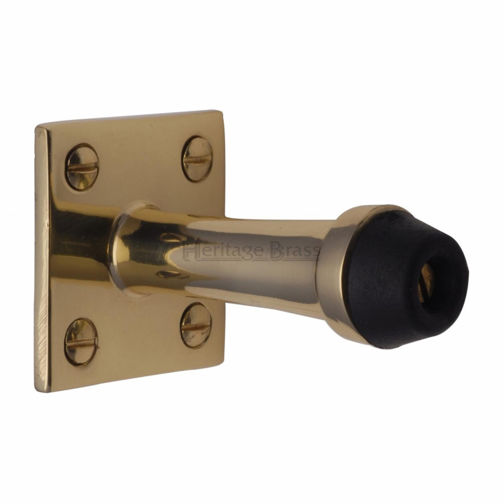 M Marcus Heritage Brass Wall Mounted Door Stop 64mm Projection