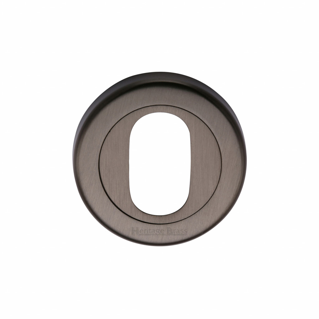 M Marcus Heritage Brass Round Oval Profile Cylinder Escutcheon 53mm 