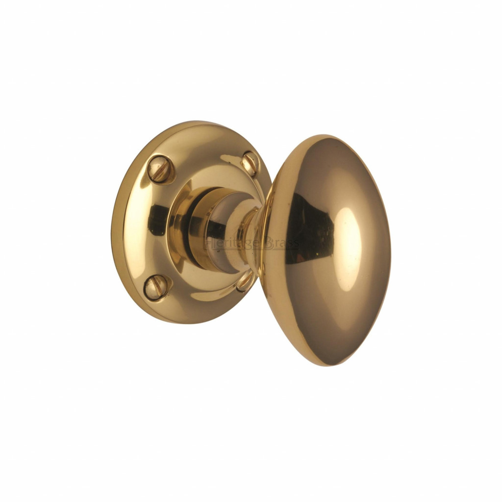 M Marcus Heritage Brass Suffolk Design Mortice Knob on Rose