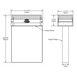 Bobrick B-3949 ClassicSeries® Surface-Mounted Convertible Paper Towel Dispenser/68.1L Waste Bin