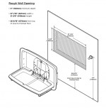 Bobrick Koala Kare KB310-SSRE Satin Stainless Steel Horizontal Recessed Baby Changing Station