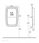 Bobrick Koala Kare KB311-SSRE Vertical Recessed Baby Changing Station