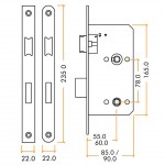 Heavy Duty Architectural DIN Bathroom Lock Case (DDA)