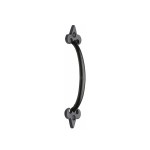 M Marcus Tudor Rustic Black Fleur-de-Lys Face Fixing Cabinet Pull Handle 102mm