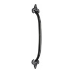 M Marcus Tudor Rustic Black Fleur-de-Lys Face Fixing Cabinet Pull Handle 102mm