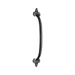 M Marcus Tudor Rustic Black Fleur-de-Lys Face Fixing Cabinet Pull Handle 102mm