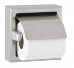 Bobrick B-6699 Surface-Mounted Single Toilet Roll Holder with Hood