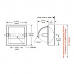 Bobrick B-6699 Surface-Mounted Single Toilet Roll Holder with Hood