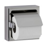 Bobrick B-6699 Surface-Mounted Single Toilet Roll Holder with Hood