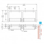 Bobrick B-274 ClassicSeries® Surface-Mounted Individual Toilet Roll Holder for Two Rolls