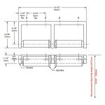 Bobrick B-274 ClassicSeries® Surface-Mounted Individual Toilet Roll Holder for Two Rolls