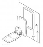 Bobrick Koala Kare KB311-SSWM Satin Stainless Steel Vertical Surface-Mounted Baby Changing Station