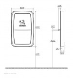 Bobrick Koala Kare KB311-SSWM Satin Stainless Steel Vertical Surface-Mounted Baby Changing Station