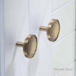 M Marcus Heritage Brass Cabinet Knob Hammered Design 32mm 