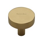 M Marcus Heritage Brass Cabinet Knob Disc Design 32mm 
