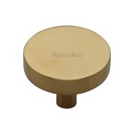 M Marcus Heritage Brass Cabinet Knob Disc Design 38mm 