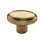 M Marcus Heritage Brass Cabinet Knob Stepped Oval Design 41mm 