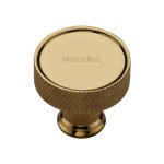 M Marcus Heritage Brass Florence Knurled Cabinet Knob 32mm 