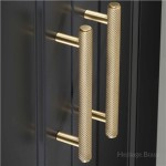 M Marcus Heritage Brass Cabinet Pull Complete Knurled Design 128mm Centre to Centre