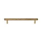 M Marcus Heritage Brass Cabinet Pull Complete Knurled Design 160mm Centre to Centre