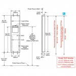 Bobrick B-38034 TrimLineSeries™ Recessed Paper Towel Dispenser/14.4L Waste Bin 