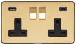 M Marcus Heritage Brass Studio Range Double USB-C Socket
