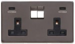 M Marcus Heritage Brass Studio Range Double USB-C Socket