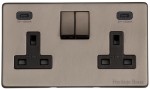 M Marcus Heritage Brass Studio Range Double USB-C Socket
