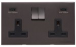 M Marcus Heritage Brass Winchester Range Double USB-C Socket