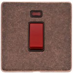 M Marcus Heritage Brass Vintage Range 45 Amp Single Plate Cooker Switch