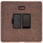 M Marcus Heritage Brass Vintage Range Switched Fused Spur Unit with Neon Indicator