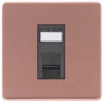 M Marcus Heritage Brass Vintage Range 1 Gang RJ11 Socket