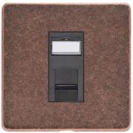 M Marcus Heritage Brass Vintage Range 1 Gang RJ11 Socket