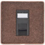 M Marcus Heritage Brass Vintage Range 1 Gang RJ45 Socket