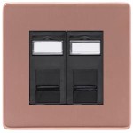 M Marcus Heritage Brass Vintage Range 2 Gang Master Line Socket