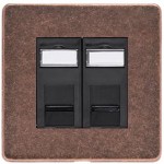 M Marcus Heritage Brass Vintage Range 2 Gang Secondary Line Socket