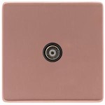 M Marcus Heritage Brass Vintage Range 1 Gang Non-Isolated TV Coaxial Socket