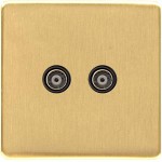 M Marcus Heritage Brass Vintage Range TV/FM Diplexed Socket
